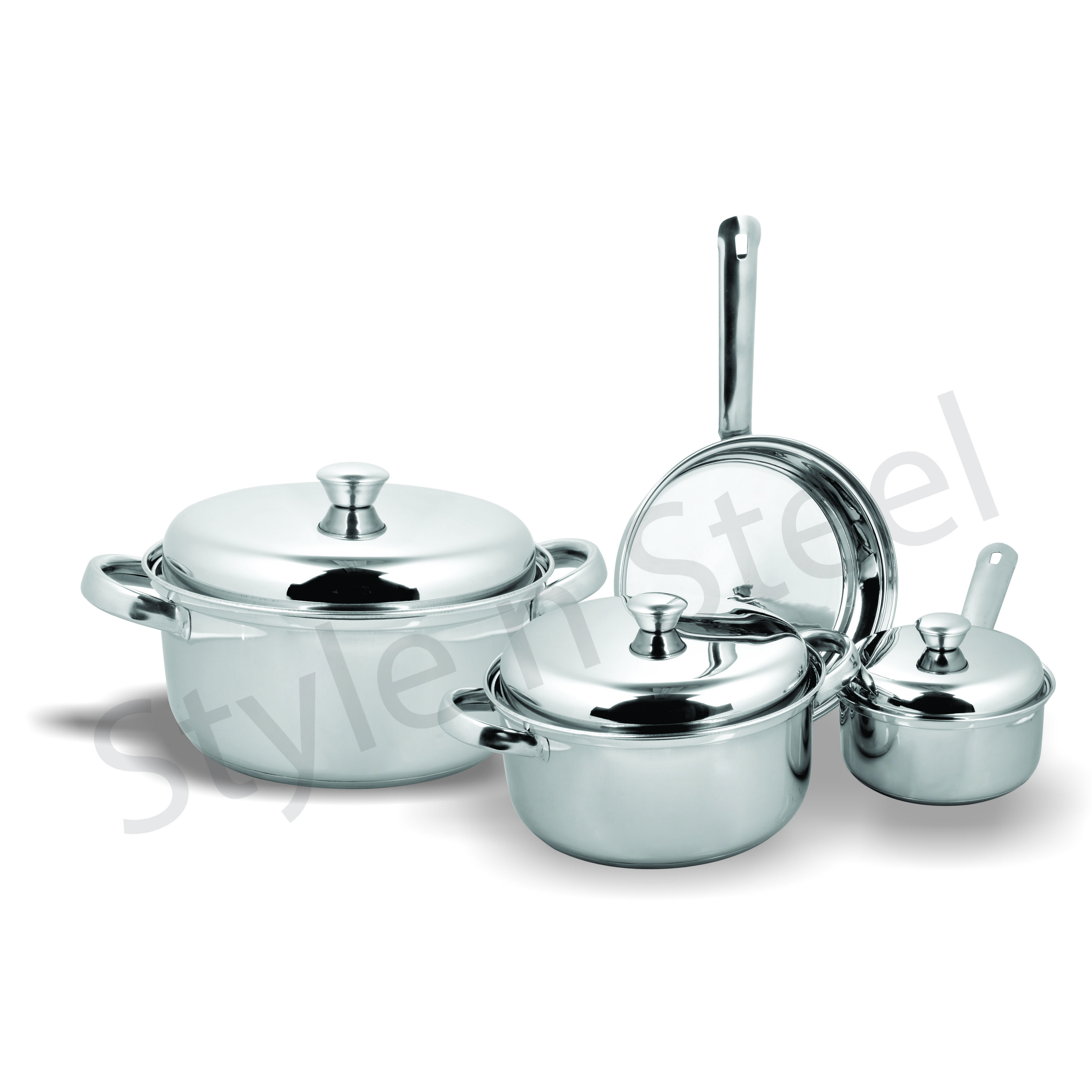 Stainless Steel 7 pcs Cookware Set Cookware Sets For Saucepan Set With Lid Non Stick Pan With Coating