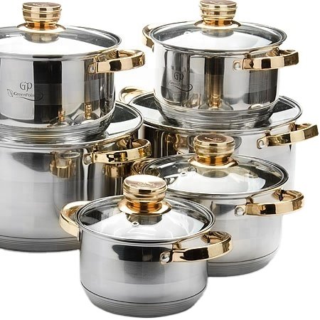 304 stainless steel multifunctional pot milk pot kitchenware various colors glass cover kitchenware set