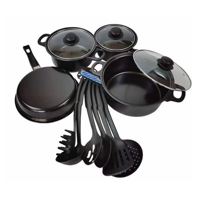 13 pcs Hot selling granite cookware set non stick frying pan cooking pots and pans set household utensils marble cookware set