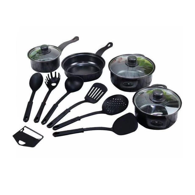 13 pcs Hot selling granite cookware set non stick frying pan cooking pots and pans set household utensils marble cookware set