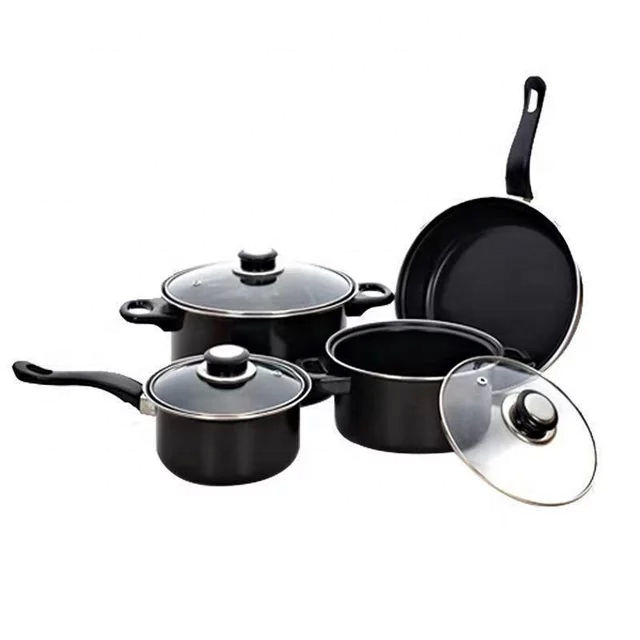 13 Piece Kitchen Non-stick Pots and Pans Set Non Stick Aluminum Cookware Set with Ceramic coating Pots and Frying Pans