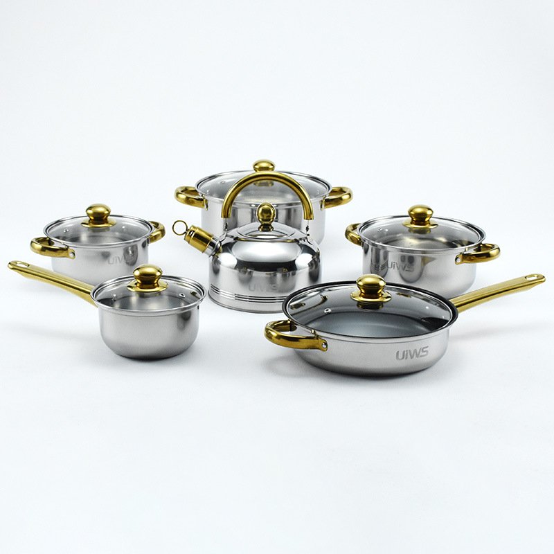 Nonstick 12PCS Cookware Set Saucepan Aluminium Coating Kitchen Cooking Pan Cookware Sets With Cover Handles