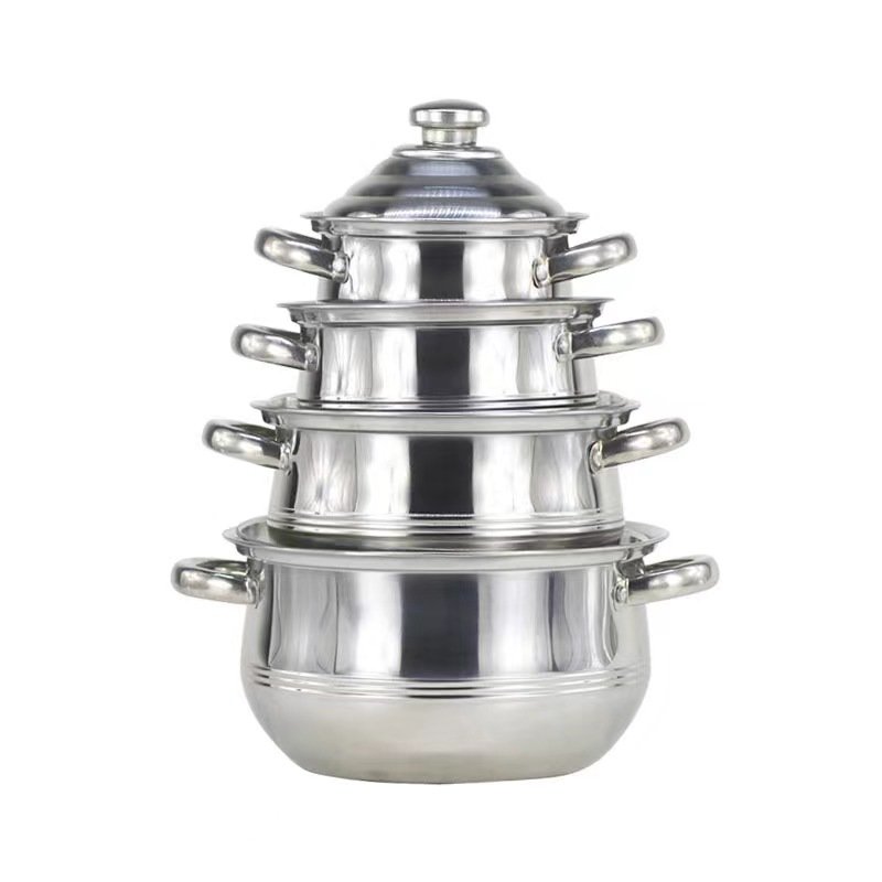 Kitchen cooking cookware multi-purpose colorful stainless steel soup pot cookware set