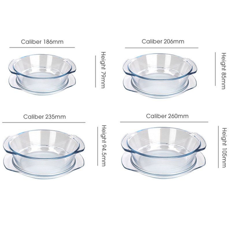 Multifunctional Eco Friendly Cookware Sets Non Stick Cooking Pot Clear Glass Cookware Set