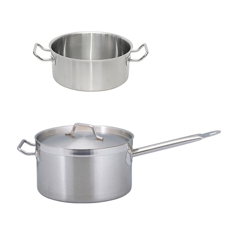 Cookware NSF Listing Stock Pot, Sauce Pan, Stew Pan and Other Stainless Steel for Restaurant Minimalist Customized Cookware Sets