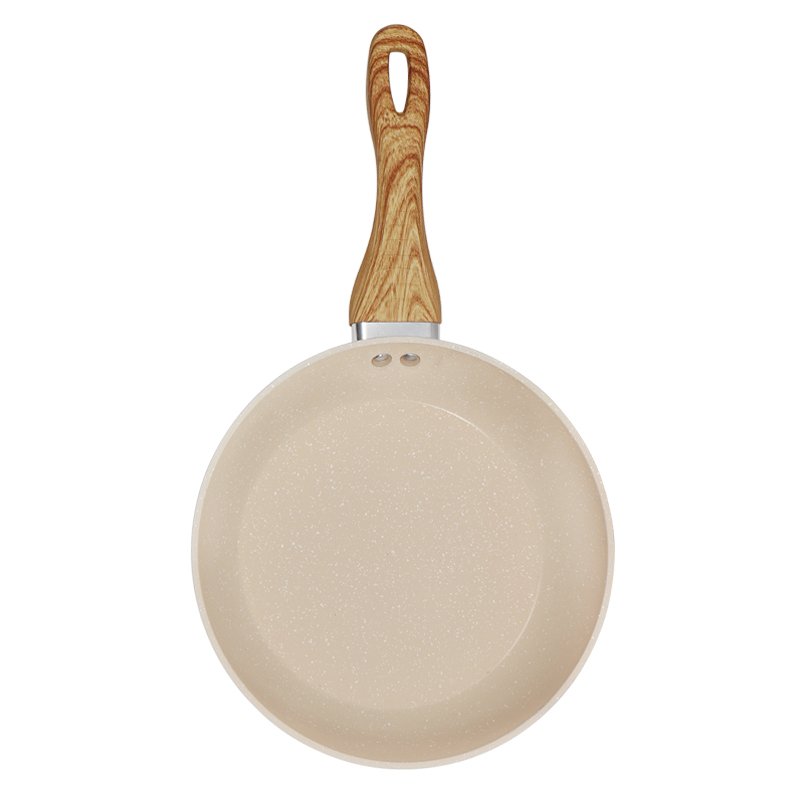 Granite Pan Deep FryPan Forged Aluminum NonStick Cookware with Spouts Marble Coating With Lid Kitchenware Frypan