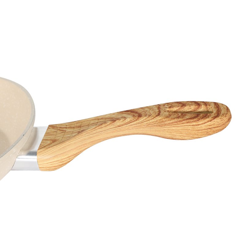 Granite Pan Deep FryPan Forged Aluminum NonStick Cookware with Spouts Marble Coating With Lid Kitchenware Frypan