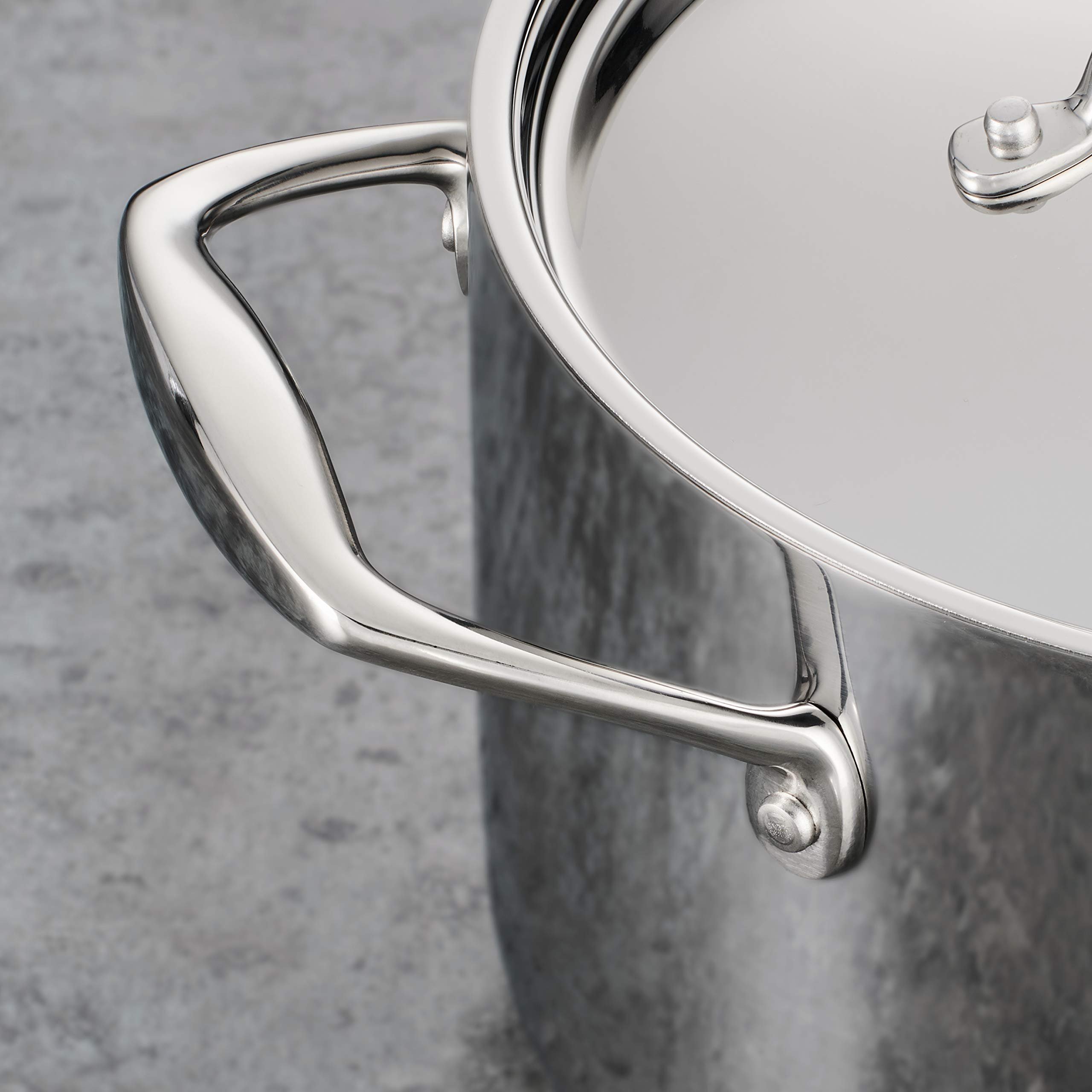 Stainless Steel Induction-Ready 12-Piece Cookware Set Tri-ply Cooking Pots And Pans Stainless Steel Sauce Pan Frying Pan