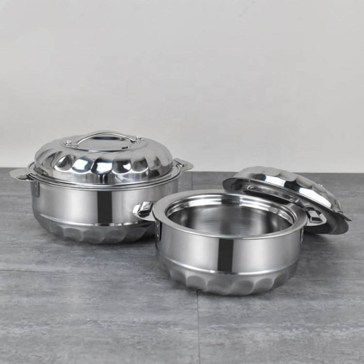 Hot sale Stainless Steel cookware sets Insulated Casserole Africa Hot Pot 3pcs set / 4pcs set fresh pot for Food Serving