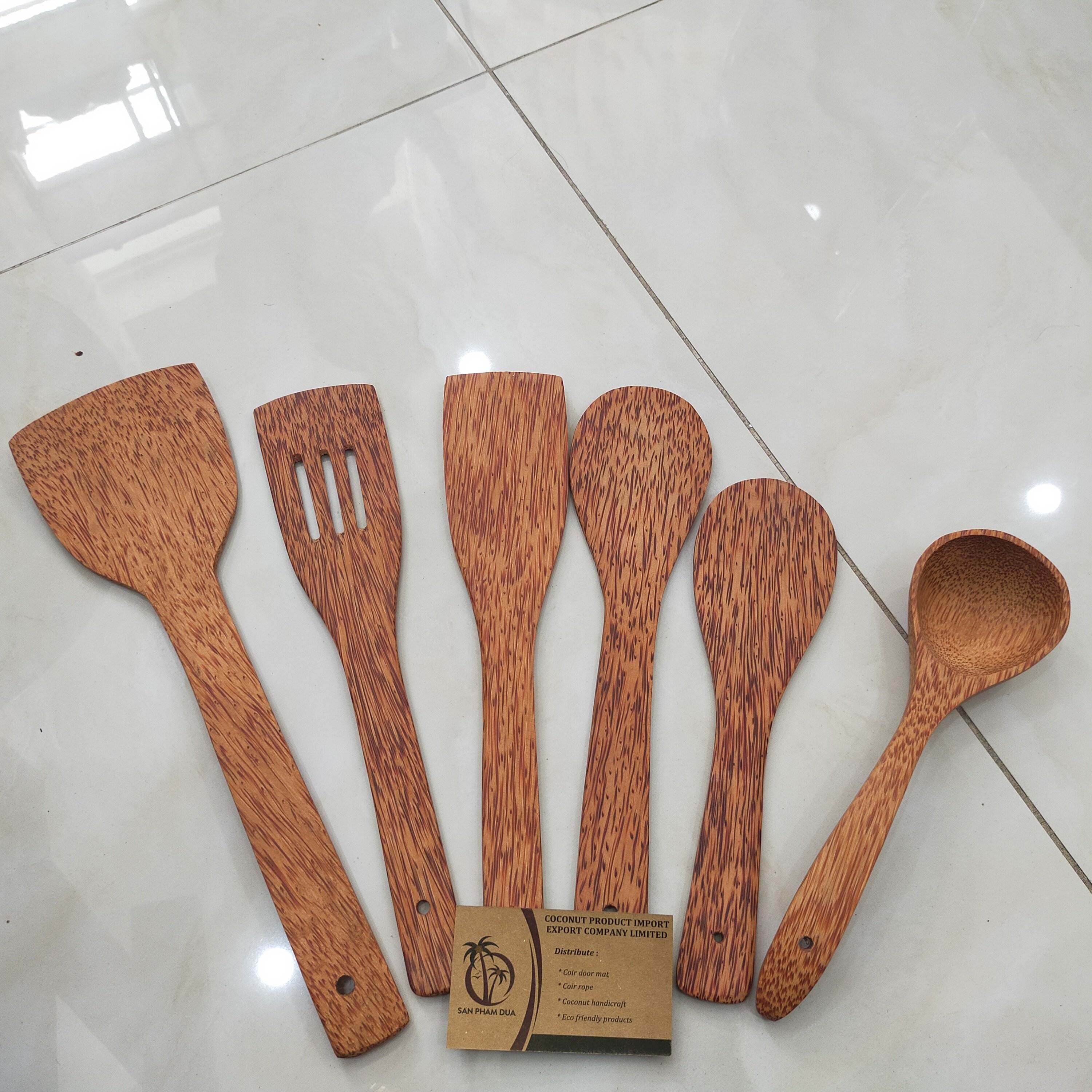 NATURAL COCONUT WOODEN KITCHEN UTENSILS/KITCHENWARE COCONUT WOOD UTENSILS COCONUT WOODEN KITCHEN UTENSILS COOKWARE SET