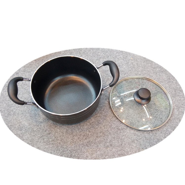 5pcs Aluminum non-stick sauce pot 22-30CM non-stick cookware set BLACK POWDER COATING NON STICK CASSEROLE
