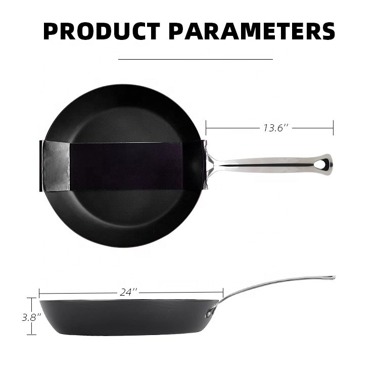 Cookware Set Frying Pan Aluminum Alloy Hand Riveting Preseason Carbon Steel Fry Pan