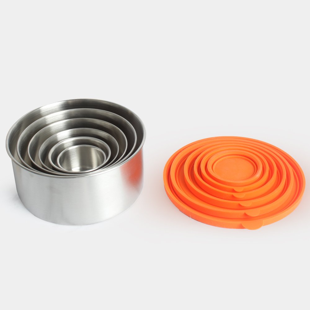 Modern Style Stainless Steel Food Storage Containers with Lids Sustainable Metal Dinnerware Sets Everyday Use Restaurants Hotels