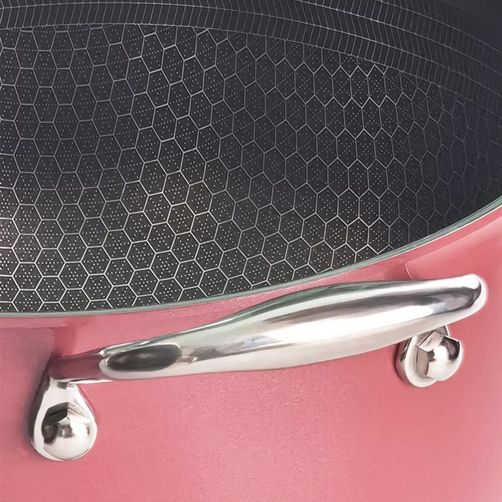 Manufacturers OEM Ceramic Cookware Set Kitchen Food Grade Non-stick Stainless Steel Eco-friendly Honeycomb Pots And Pans
