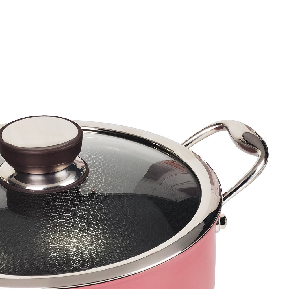 Manufacturers OEM Ceramic Cookware Set Kitchen Food Grade Non-stick Stainless Steel Eco-friendly Honeycomb Pots And Pans