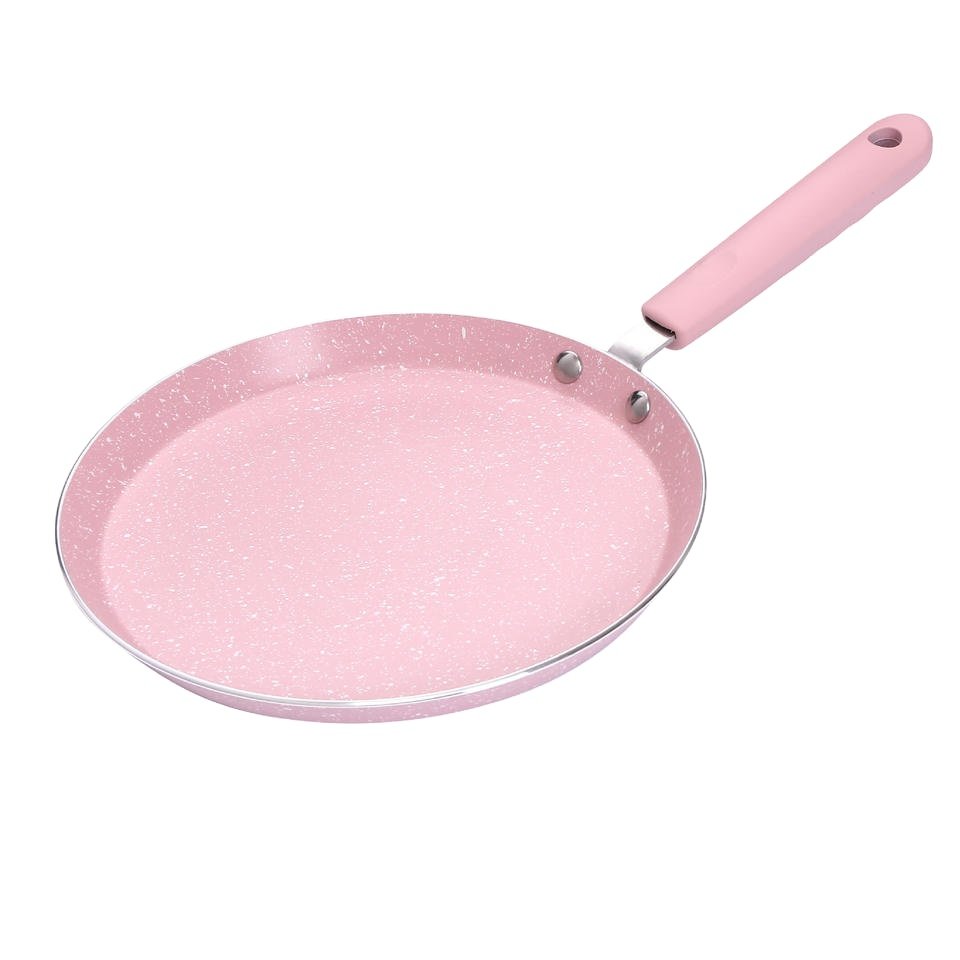 New Modern Marble Pink Kitchen Cookware Set Non-stick Aluminum Cake Steak Frying Pan Set