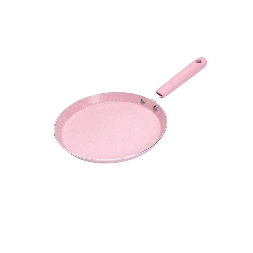 New Modern Marble Pink Kitchen Cookware Set Non-stick Aluminum Cake Steak Frying Pan Set