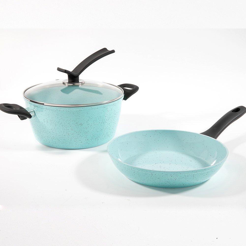 healthy Granite Coated Aluminum Non Stick Variety fry pan induction Nonstick induction Cookware Set Kitchen home cooking