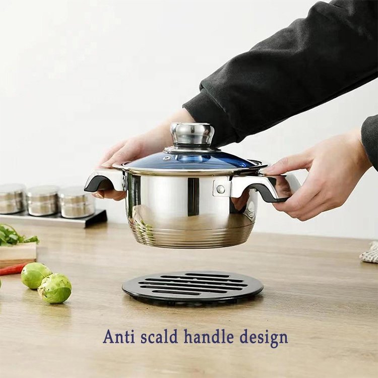 Tianxing Eco-Friendly High Quality Stainless Steel Induction Bottom Saucepan Cooking Stock Pot Non-stick 100 Piece Cookware Set