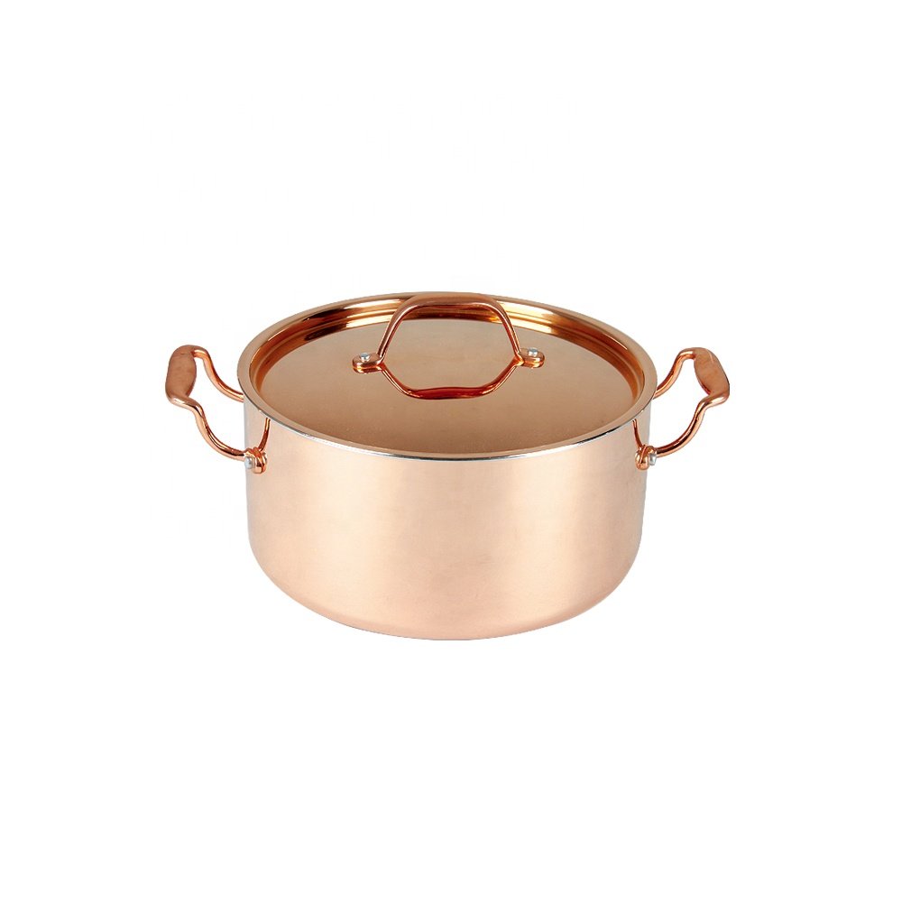 Professional triply 8-Piece Copper Pots Kitchen Cookware Sets