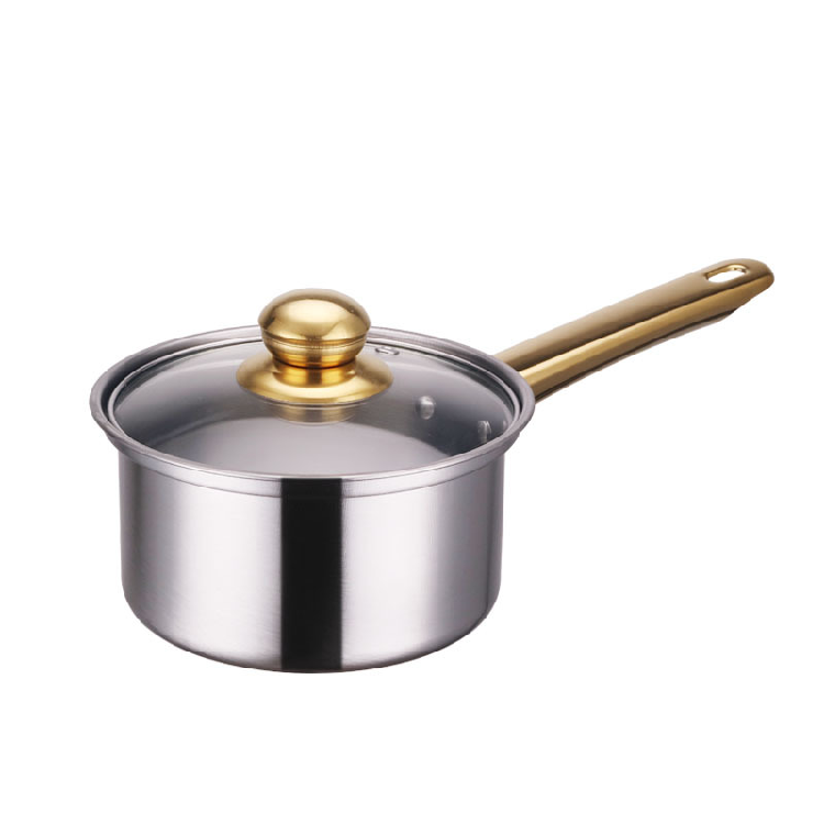 12Piece Stainless Steel Pots and Pans Set Export Quality Cookware Set with GoldPlated Handles for Kitchen frying pan set