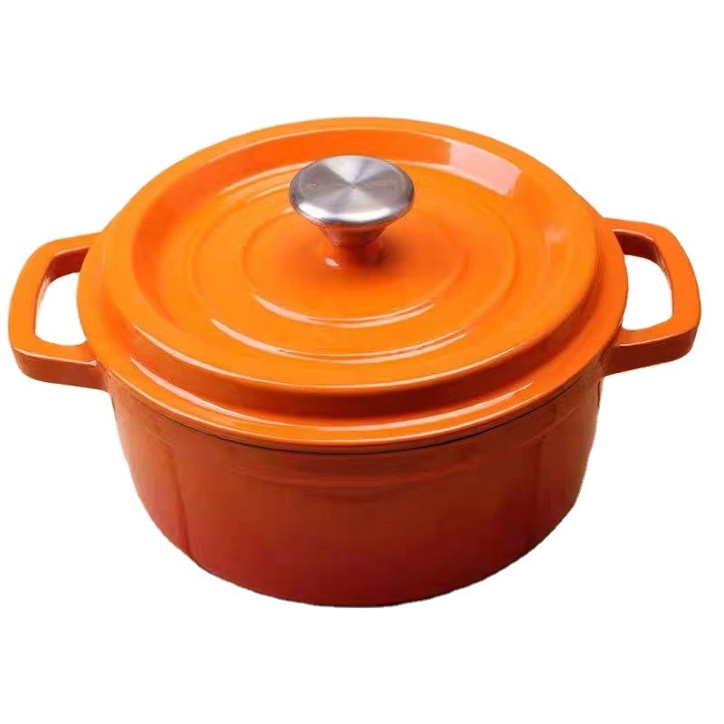 Enamelled Cast Lron Pot Pot Soup High Quality 20/22/24/26/28cm Cooking Casserole Cookware Dutch Oven With Lid Enamel Pot