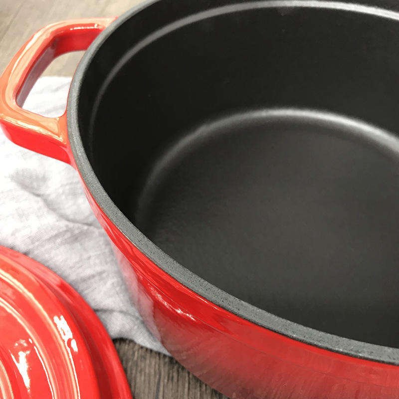 Enamelled Cast Lron Pot Pot Soup High Quality 20/22/24/26/28cm Cooking Casserole Cookware Dutch Oven With Lid Enamel Pot