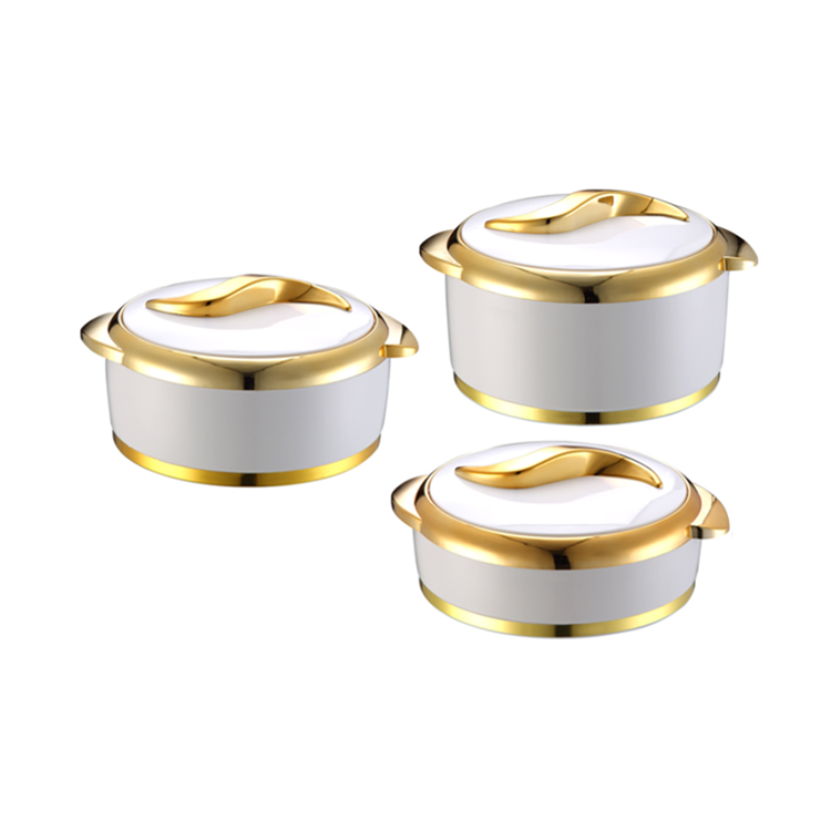 wholesale large capacity household restaurant 3pcs 1.5L 2L 2.5L Thermal Insulated Hot Pot Food Warmer Set Lunch box