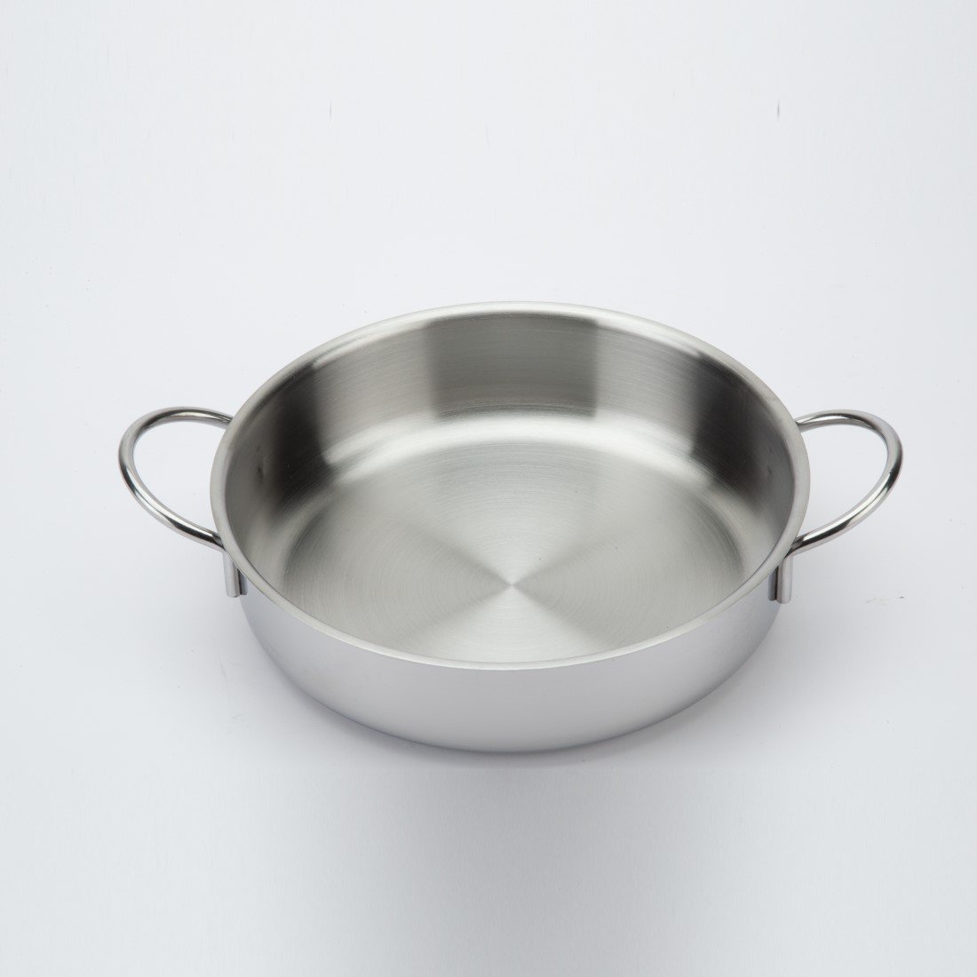 Italian High Quality 26cm Steel Skillet with Ergonomic Stainless Steel Side-Handles Cookware Set Kitchen Cooking Salad Garlic