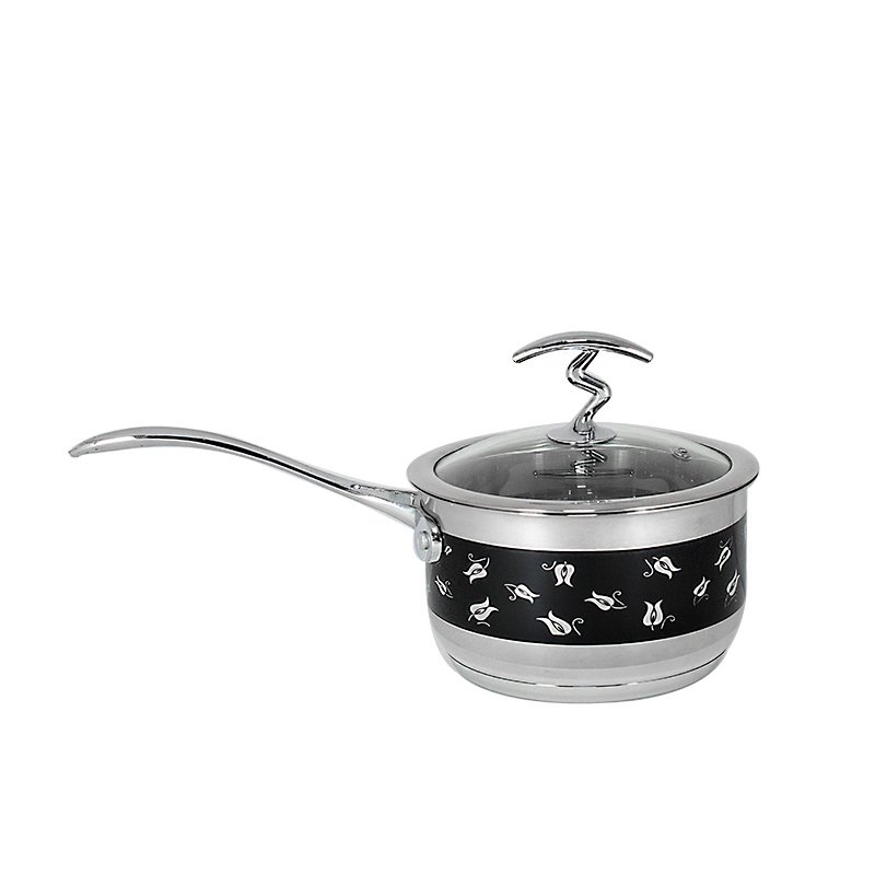 Durable Stainless Steel Kitchen Flower Decal Pots and Pants Sets