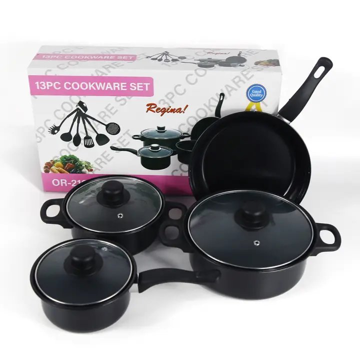 Home Party13pcs granite non stick cookware set Country cooking pot set non-stick cookware granite