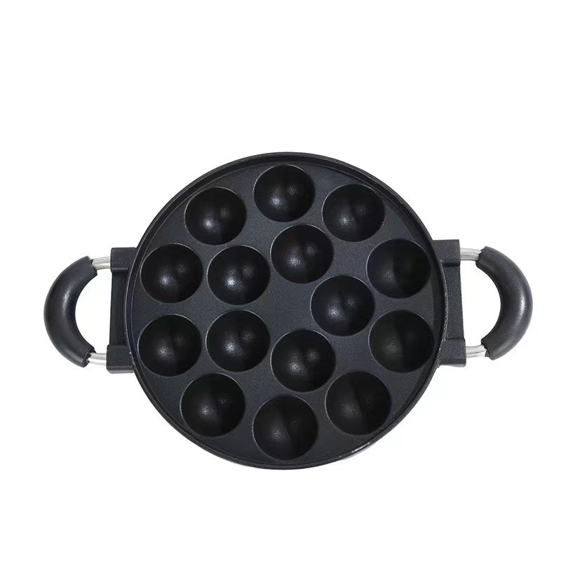 Hot Selling Aluminum Non-Stick Nonstick Cookware Sets Contemporary Non Stick 4 holes Egg Cake Mock Cooking Pan with Clear Cover