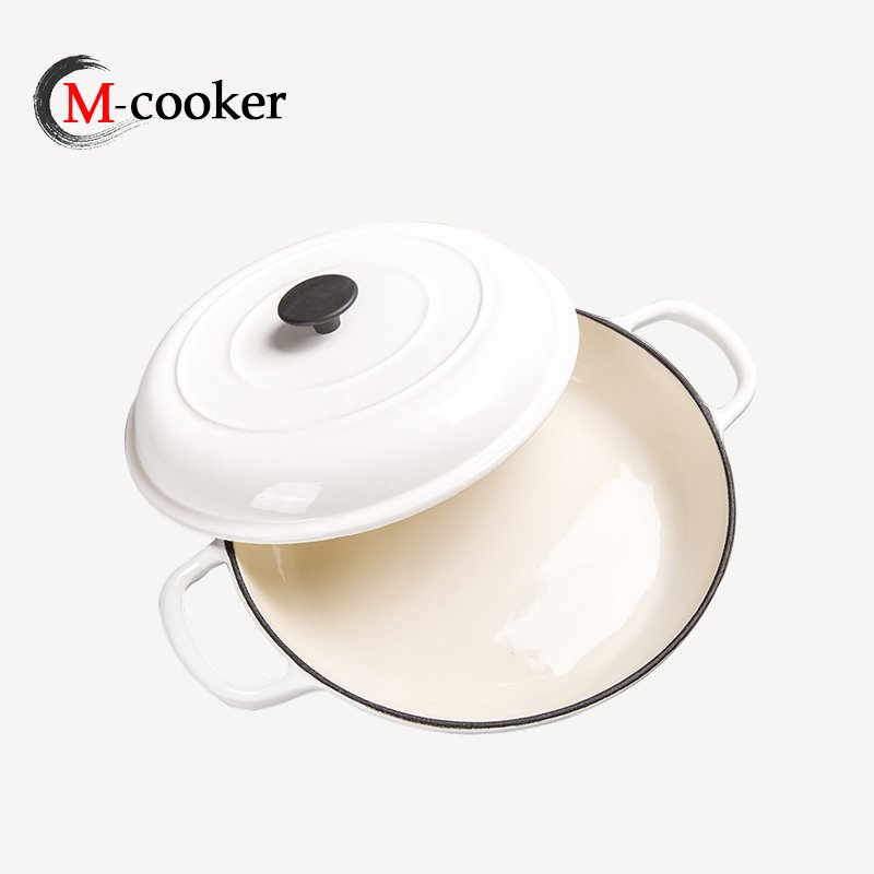 mcooker 2023 new 15pcs kitchen camping colorful enameled cast iron cooking casseroles pots pans cookware sets