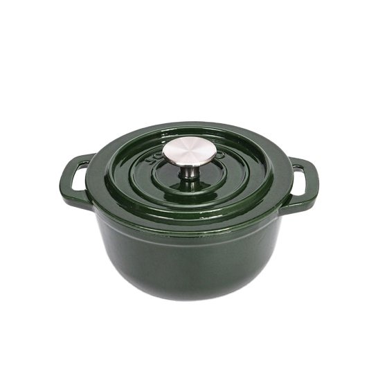 Household Cookware Set Enamel Covering Non-stick Cooking Tool Sauce Pot Dutch Oven Pan Set and Grill Plate Wooden Box Metal Bez
