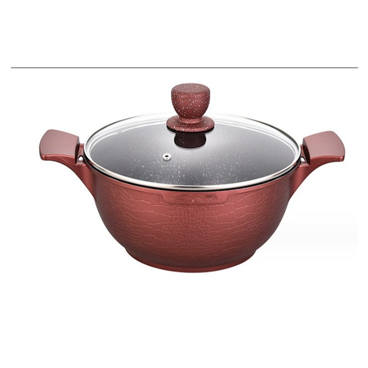 Kitchen Ware Cooking Pots Sets Induction Base Die Non Stick Cookware Set Life Smile Ceramic Cast Casserole Aluminium Metal