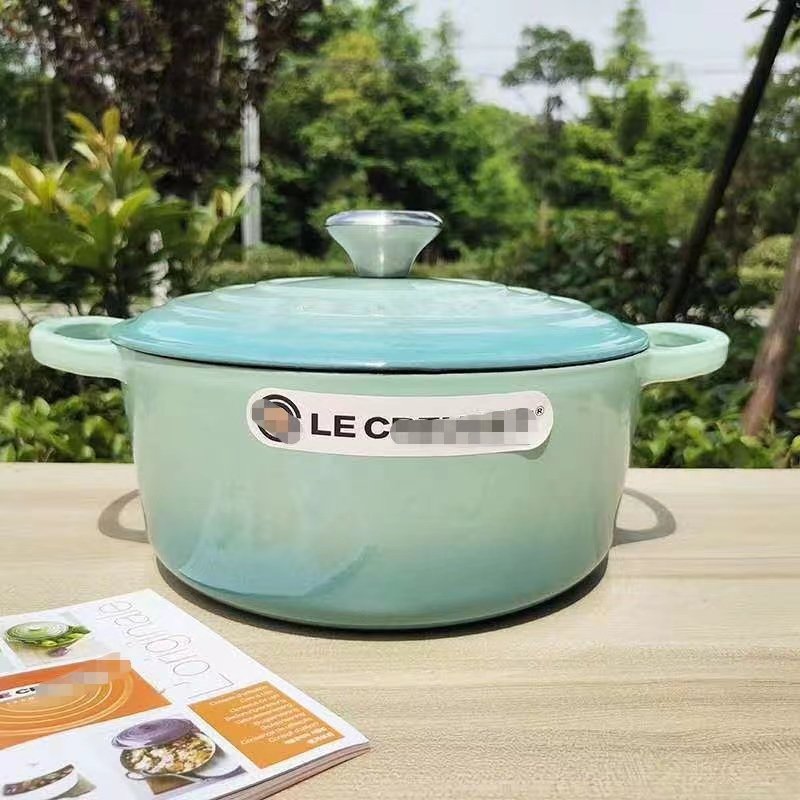 Non stick 4pcs cast iron enamel cooking pot cookware set of cooking pots