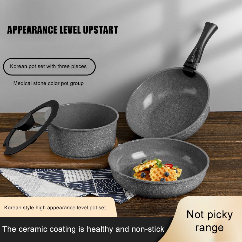 Hot Selling High Quality Maifanshi Detachable Handle Smoke-Free Multifunctional Non Stick Pan Aluminum Cookware Sets