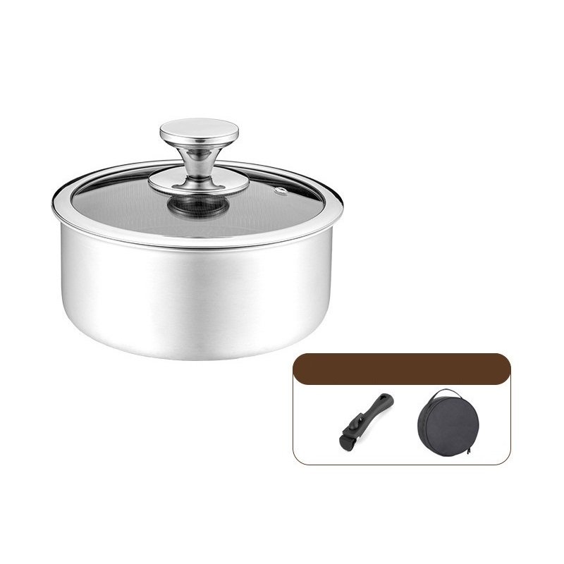 HexClad Hybrid Cookware Set w/ Lids 5 pcs Stainless Steel Cookware Sets Kitchenware 3-ply Stainless Steel Honeycomb