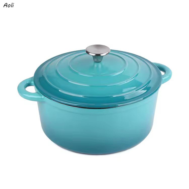 Enamel cast iron casserole cooking pot induction Factory Direct Selling Pot Casserole Enamel Cast Iron Dutch Oven Cookware Sets
