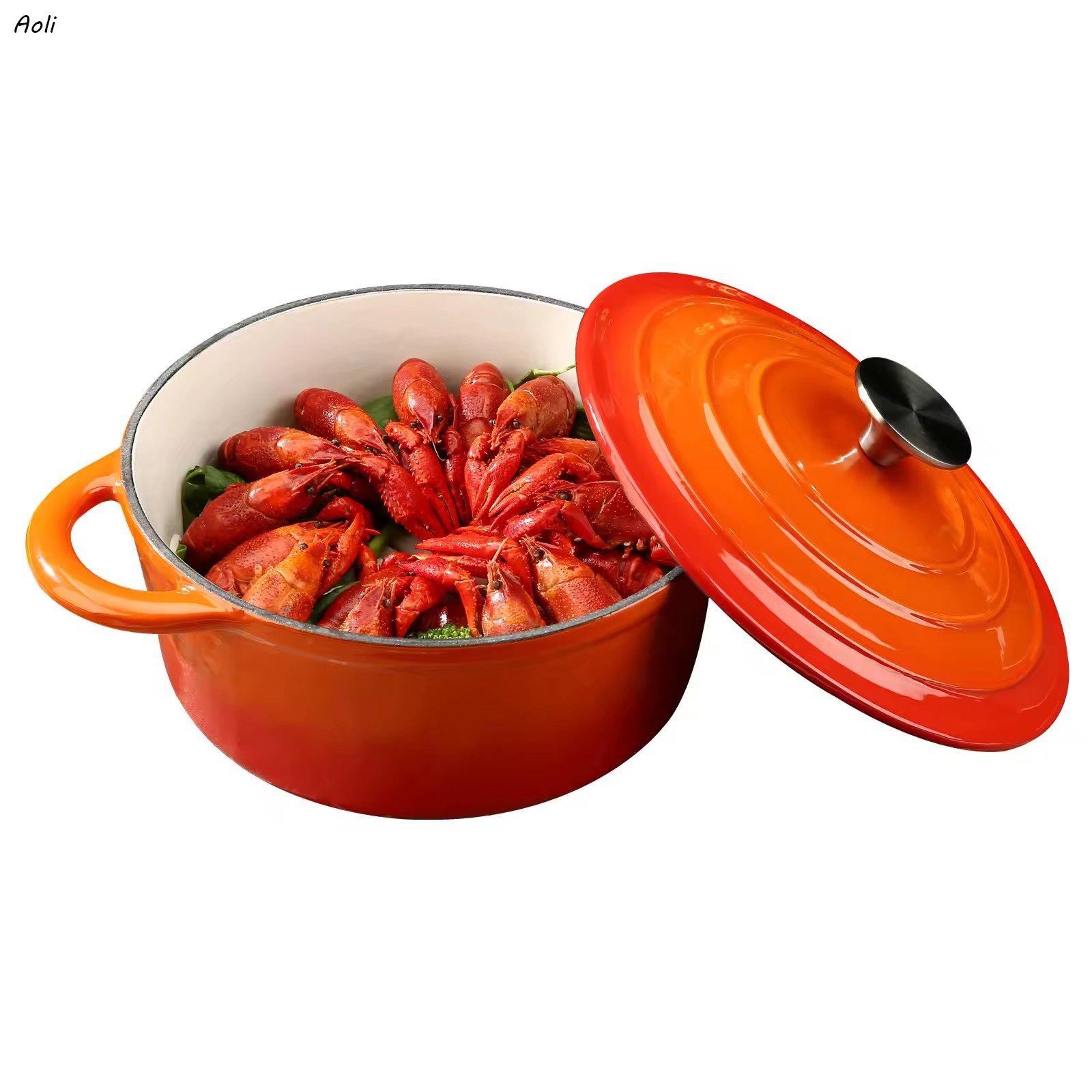 Enamel cast iron casserole cooking pot induction Factory Direct Selling Pot Casserole Enamel Cast Iron Dutch Oven Cookware Sets