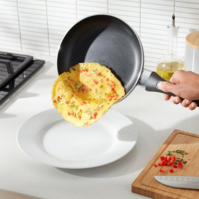 3-Piece Aluminum Pots Pans with Silicone Handles Non-Stick Pan Cookware Sets Home Cooking