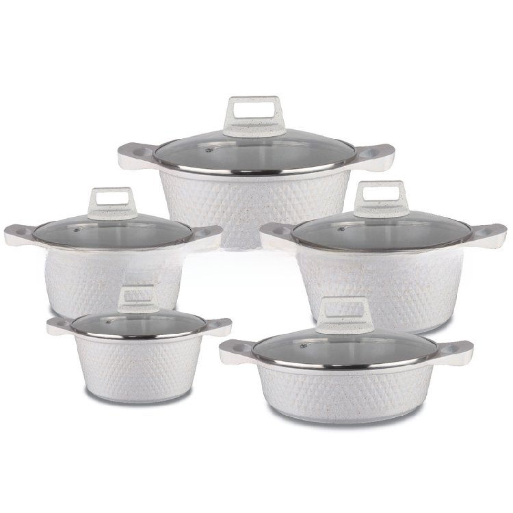 In Stock 10Piececooking pot NonStickpots cookware set cooking with Medical Stone Support BBQ Grill Accessory cookware sets pots