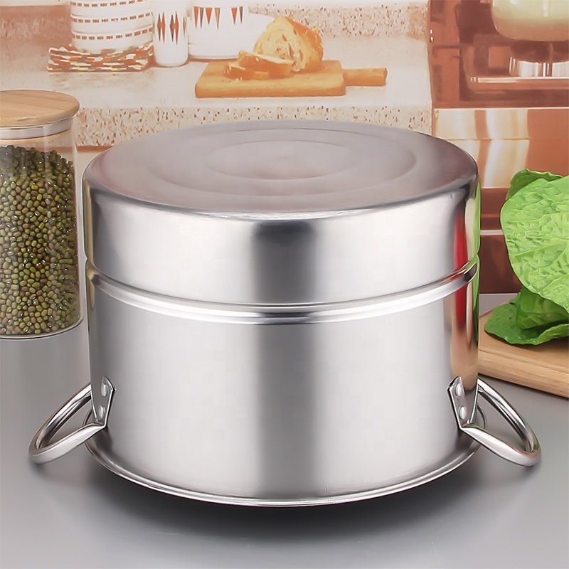 High quality cookware set professional 8pcs stainless steel stock pot with steamer and lid stainless