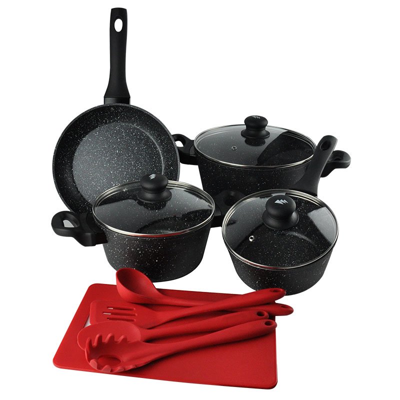 12 Pcs Cookware Set Pots And Pans Non Stick Kitchen Camping Cookware Sets Cooking Pot