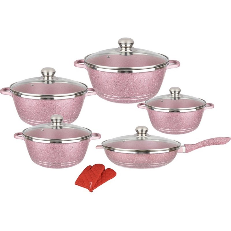 Good Selling Granite Cookware Set Non-stick Frying Pan Die Cast Aluminum Marble Cookware Set
