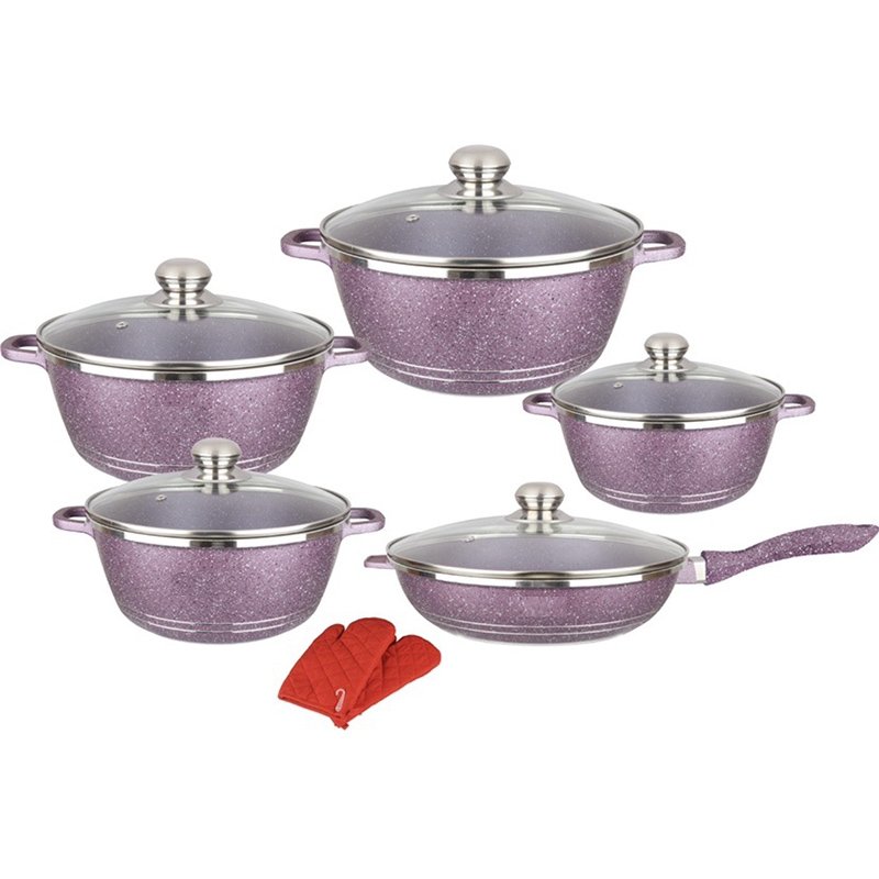 Good Selling Granite Cookware Set Non-stick Frying Pan Die Cast Aluminum Marble Cookware Set