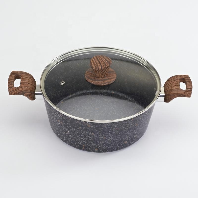 shot blasting coating aluminum non-stick cookware set