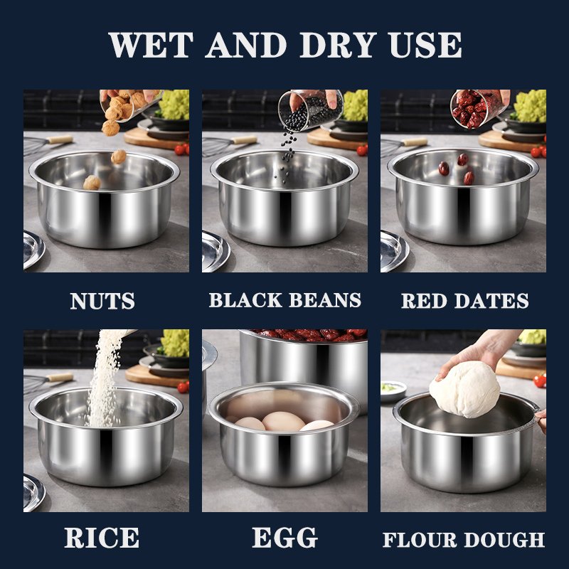 Large size 30cm Thickened stainless steel Cookware set Juego de ollas de cocina Grain Storage Containers With Lids indian pot