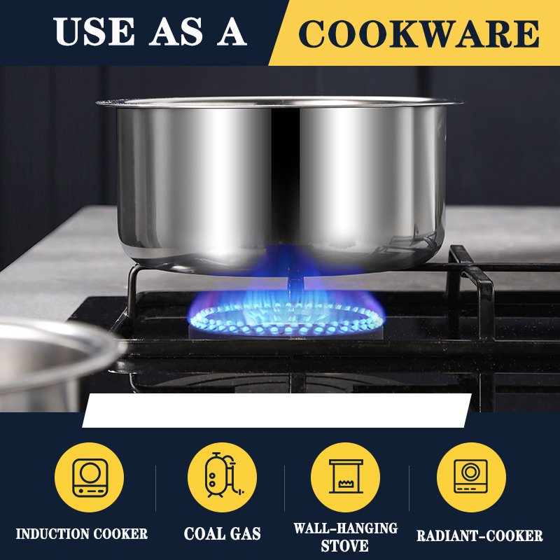 Large size 30cm Thickened stainless steel Cookware set Juego de ollas de cocina Grain Storage Containers With Lids indian pot