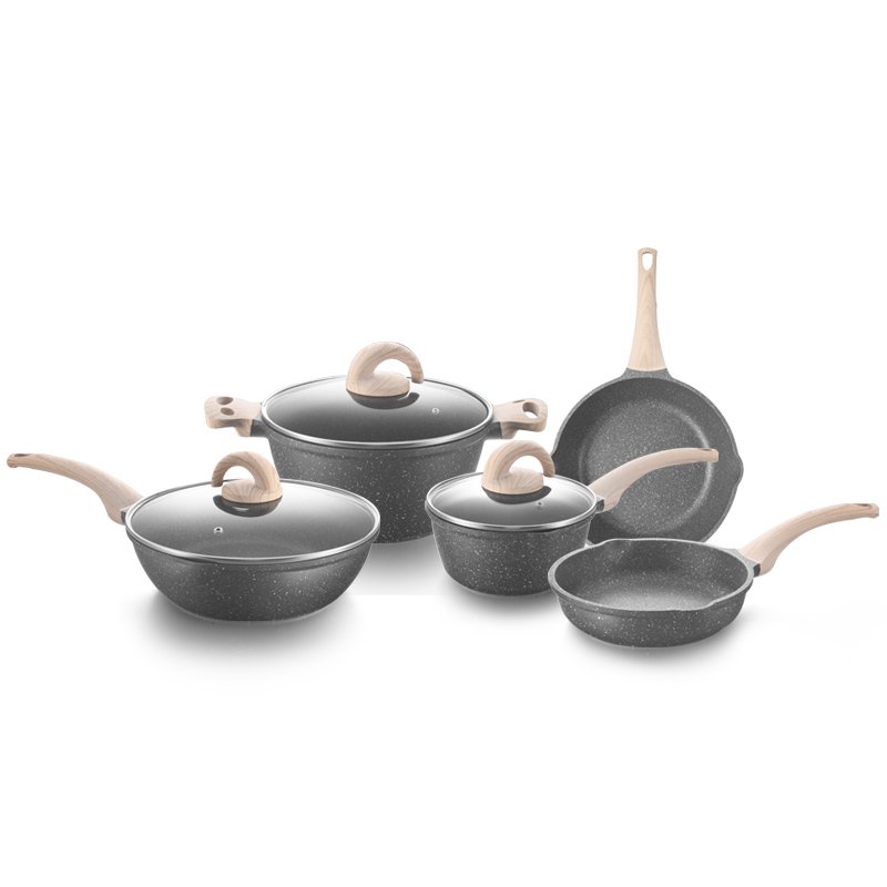 Factory Price Kitchen Machines Non Stick Ceramic Cookware Set